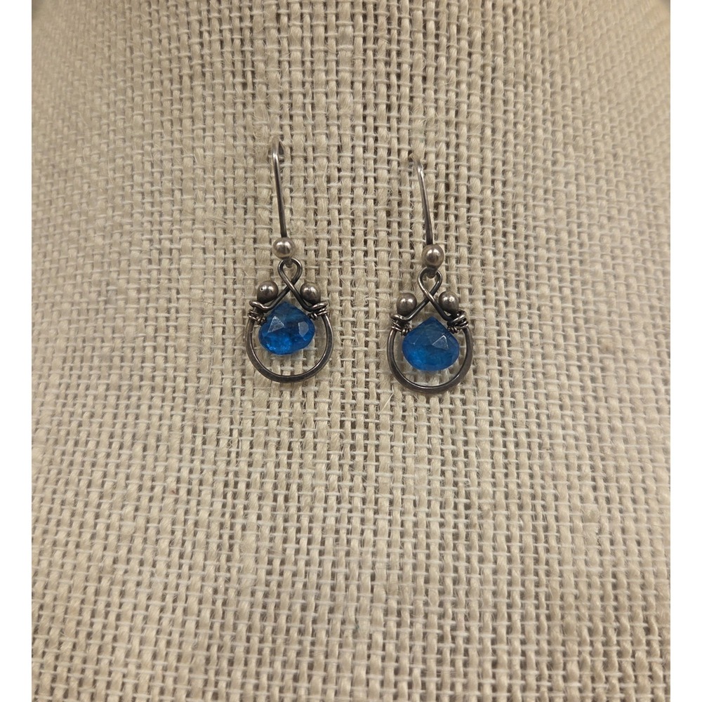 Handcraftedβ Sterling Silver Artisan Dangle Earrings